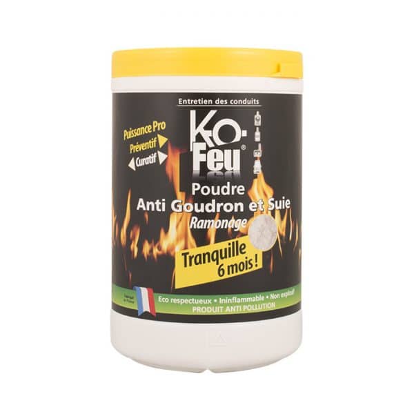 Vente en ligne produit K-OFEU - Poudre anti goudron et suie - Entretien des conduits- Les Ramoneurs Aveyronnais
